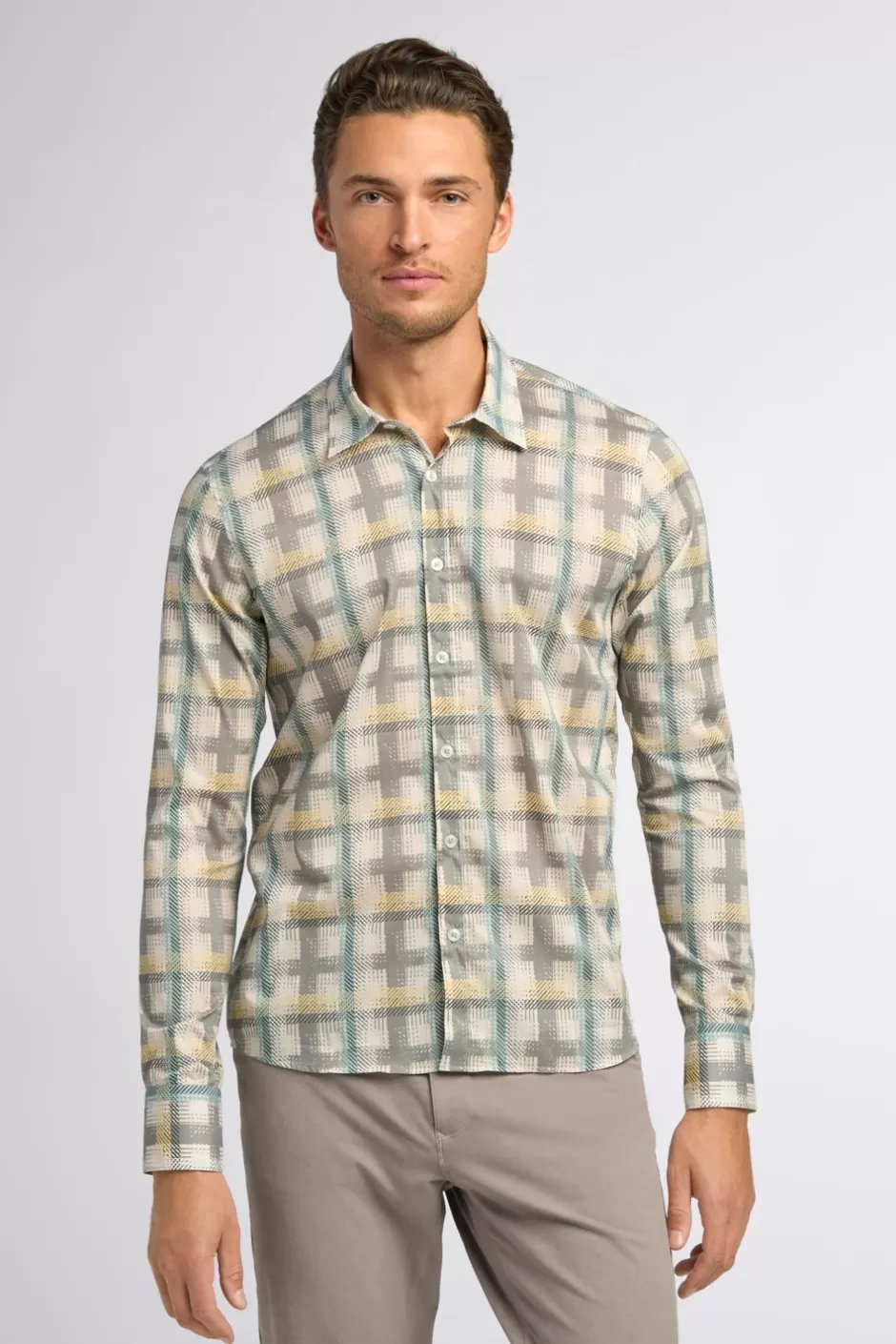 Men Good Man Brand Plaids & Prints | Big On-Point Shirt: Stretch | Organic Cotton