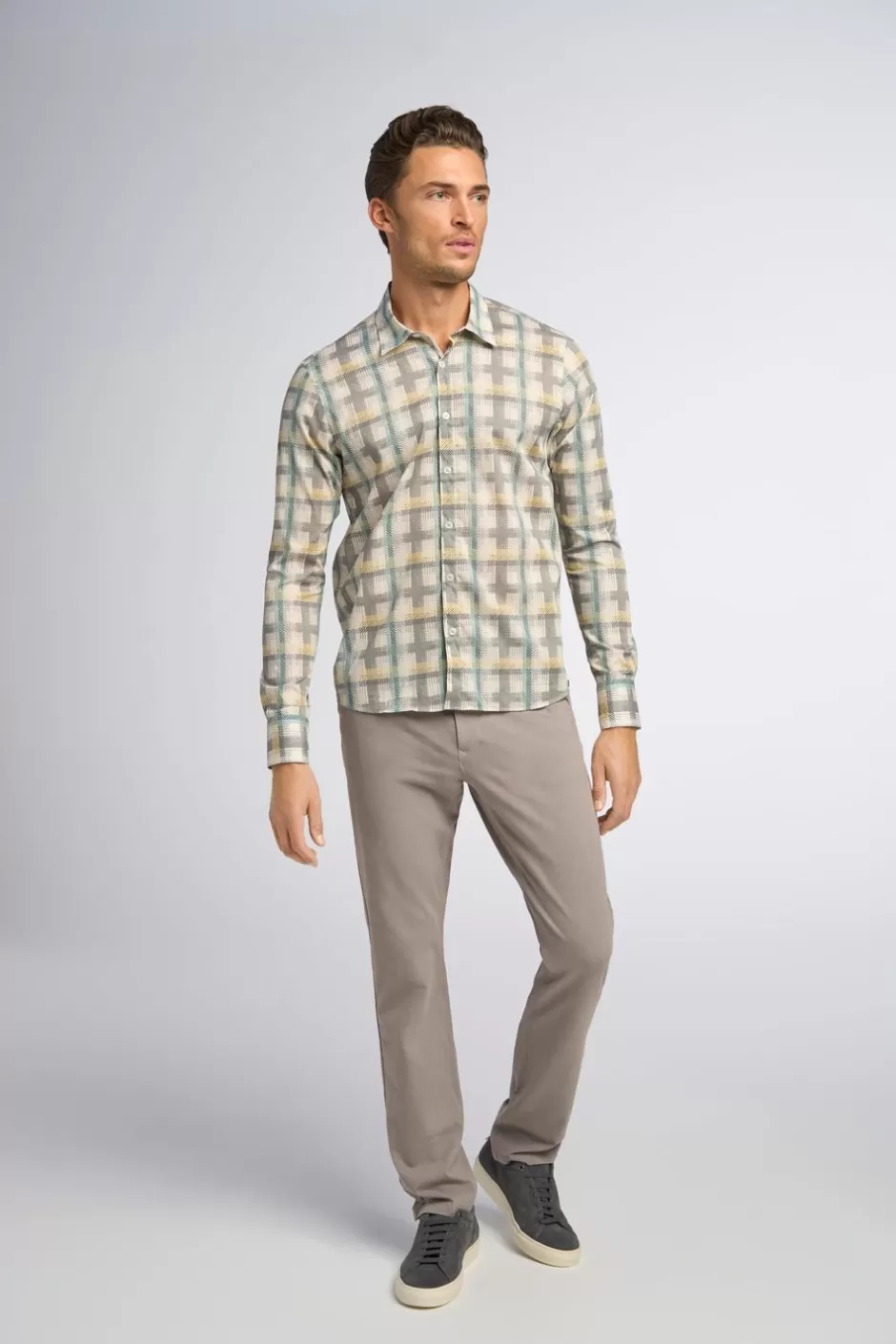 Men Good Man Brand Plaids & Prints | Big On-Point Shirt: Stretch | Organic Cotton