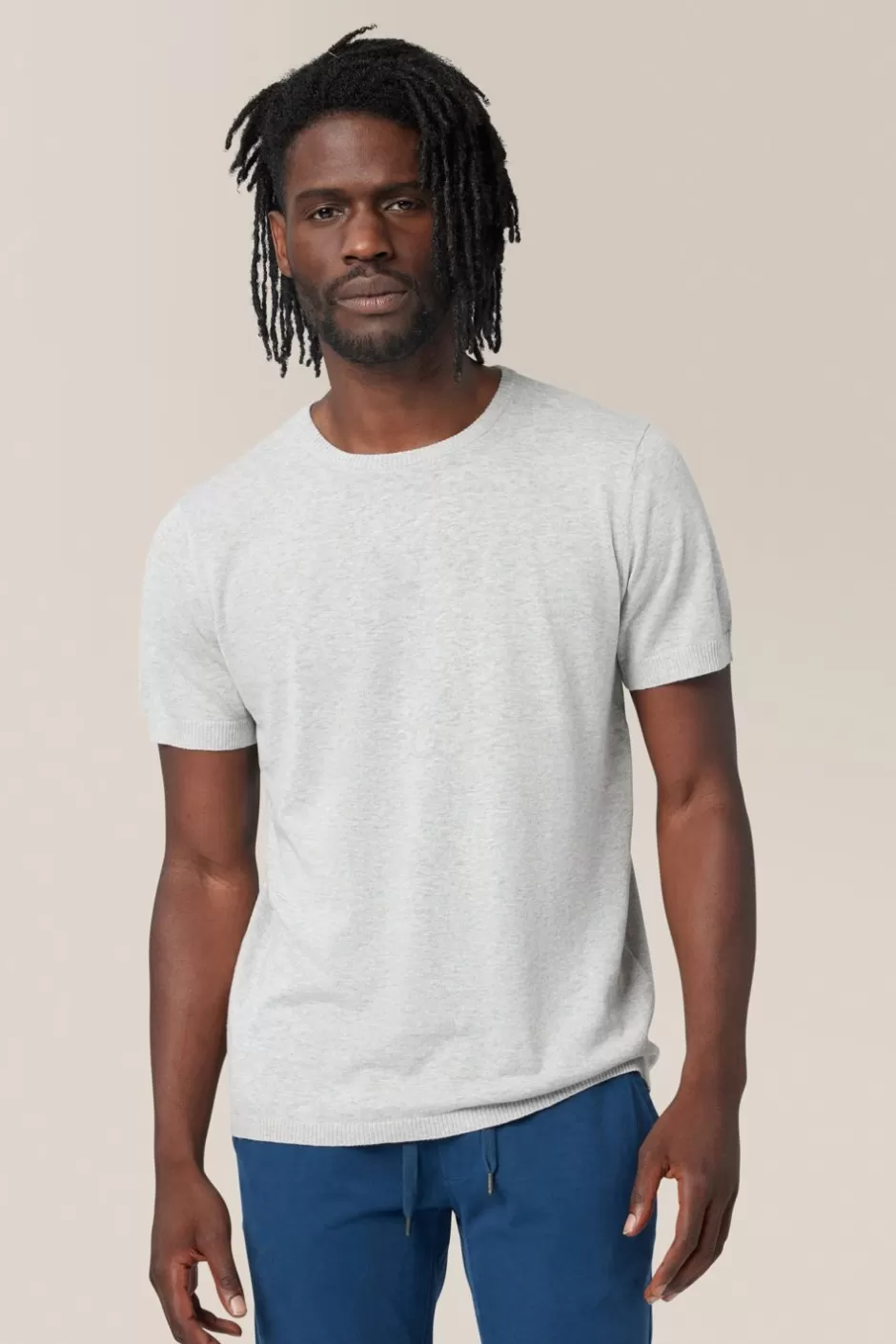 Men Good Man Brand Knitwear | Crew Neck Tee Sweater | Cotton & Linen