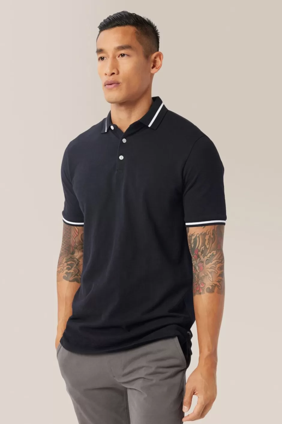 Men Good Man Brand Polos | Match Point Polo | Soft Slub Jersey