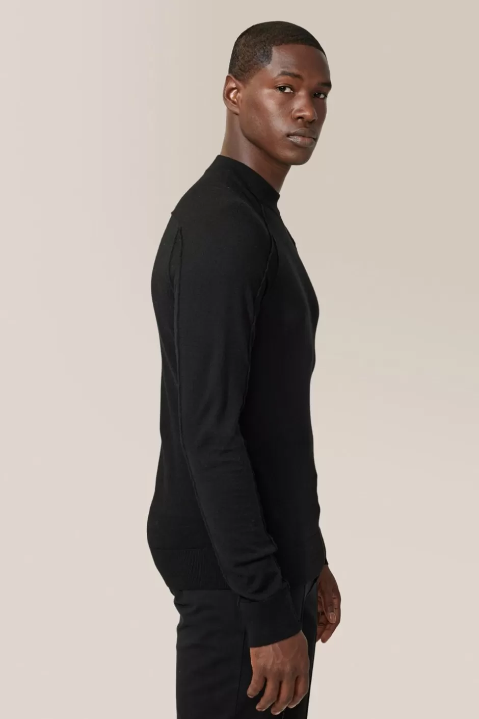 Men Good Man Brand Knitwear | Mvp Mock-Neck Sweater | Merino Wool