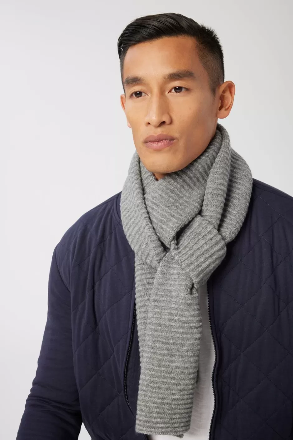 Men Good Man Brand Accessories | Ottoman Rib Scarf | Wool & Cashmere