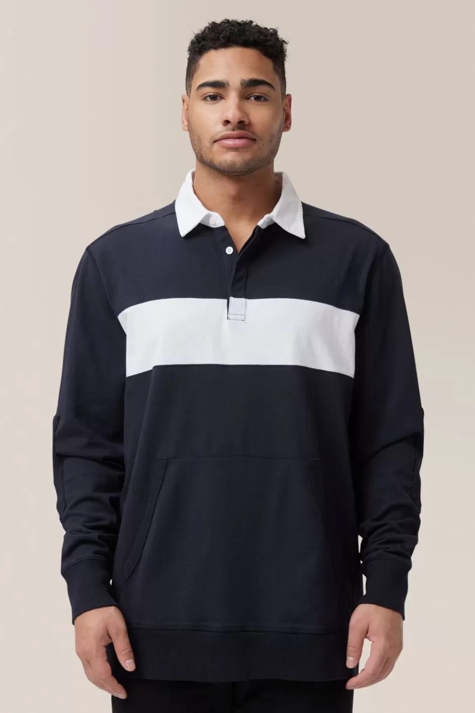 Men Good Man Brand Polos | Rugby Striped Shirt | Textured Cotton Jersey