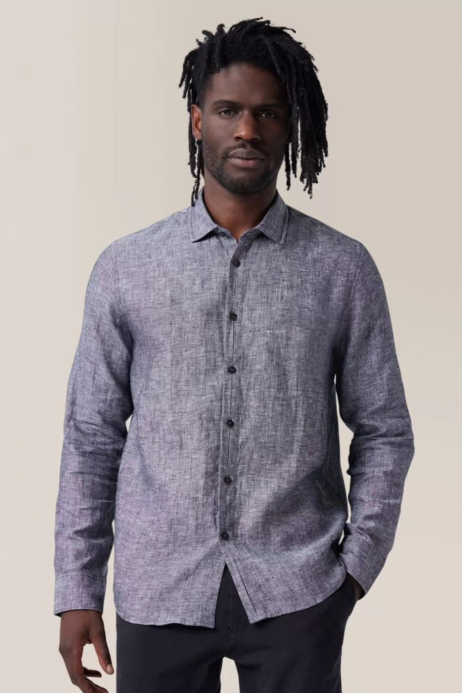 Men Good Man Brand Button Down Shirts | Sleek Shirt | Linen Chambray