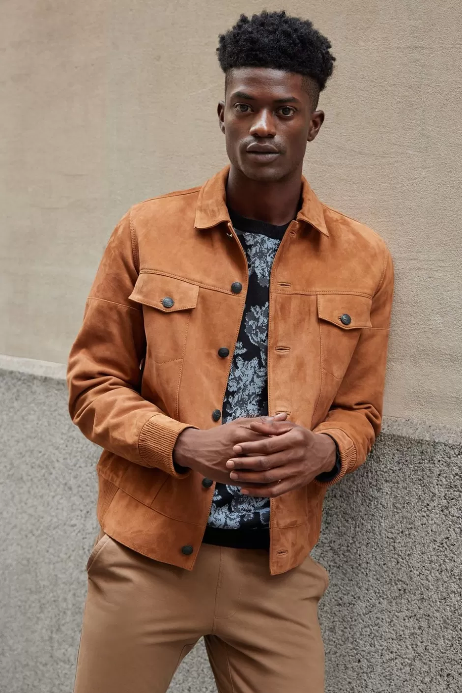 Men Good Man Brand Jackets | Suede Jean Jacket | Lamb Suede