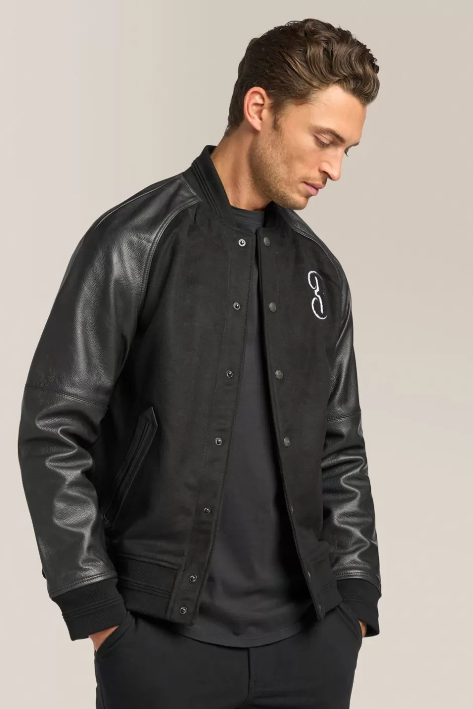 Men Good Man Brand Jackets | Varsity Jacket | Wool Blend & Leather