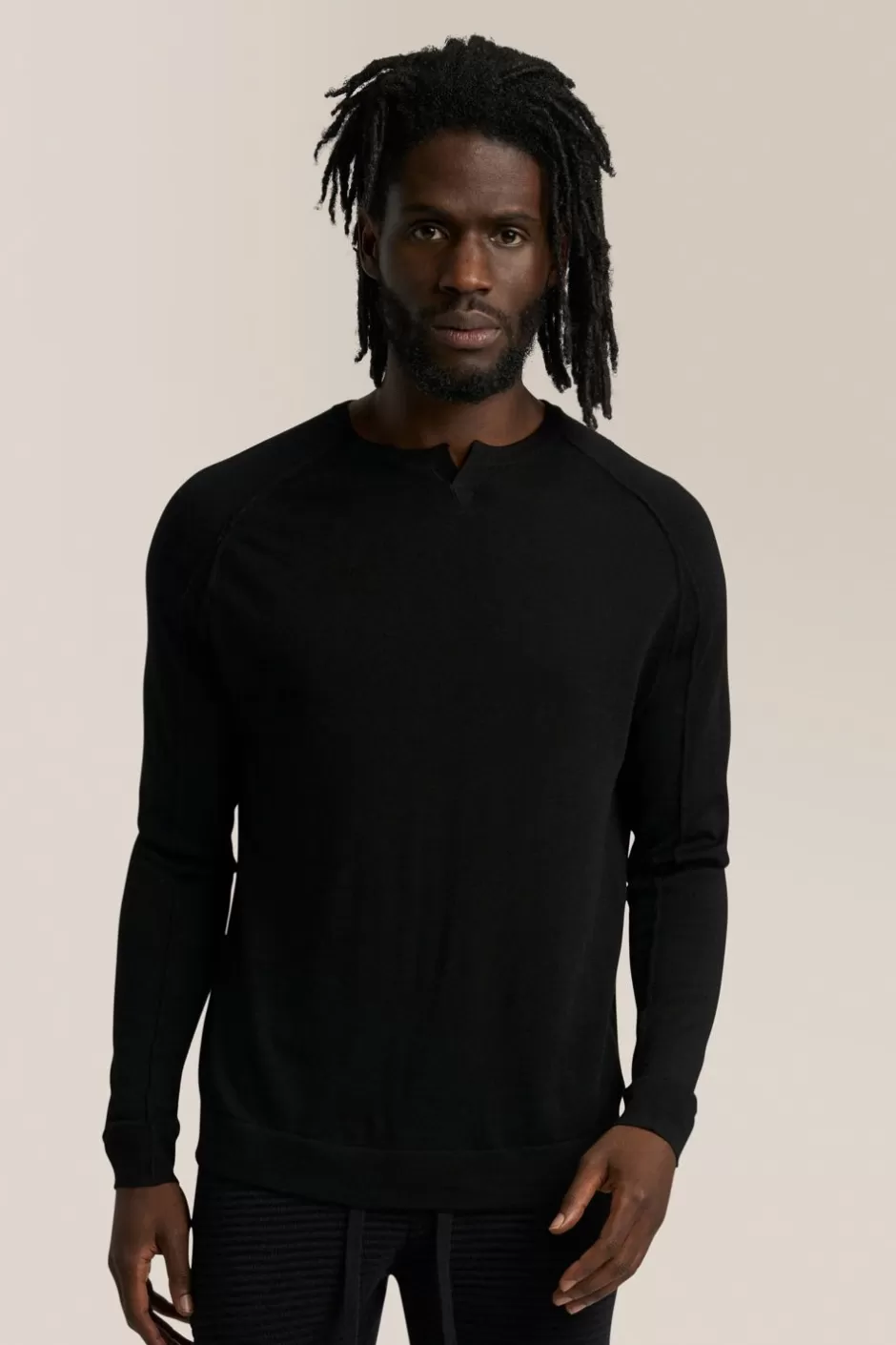 Men Good Man Brand Knitwear | V-Notch Crew Sweater | Merino Wool